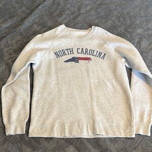 North Carolina Crewneck Sweater in Light Gray